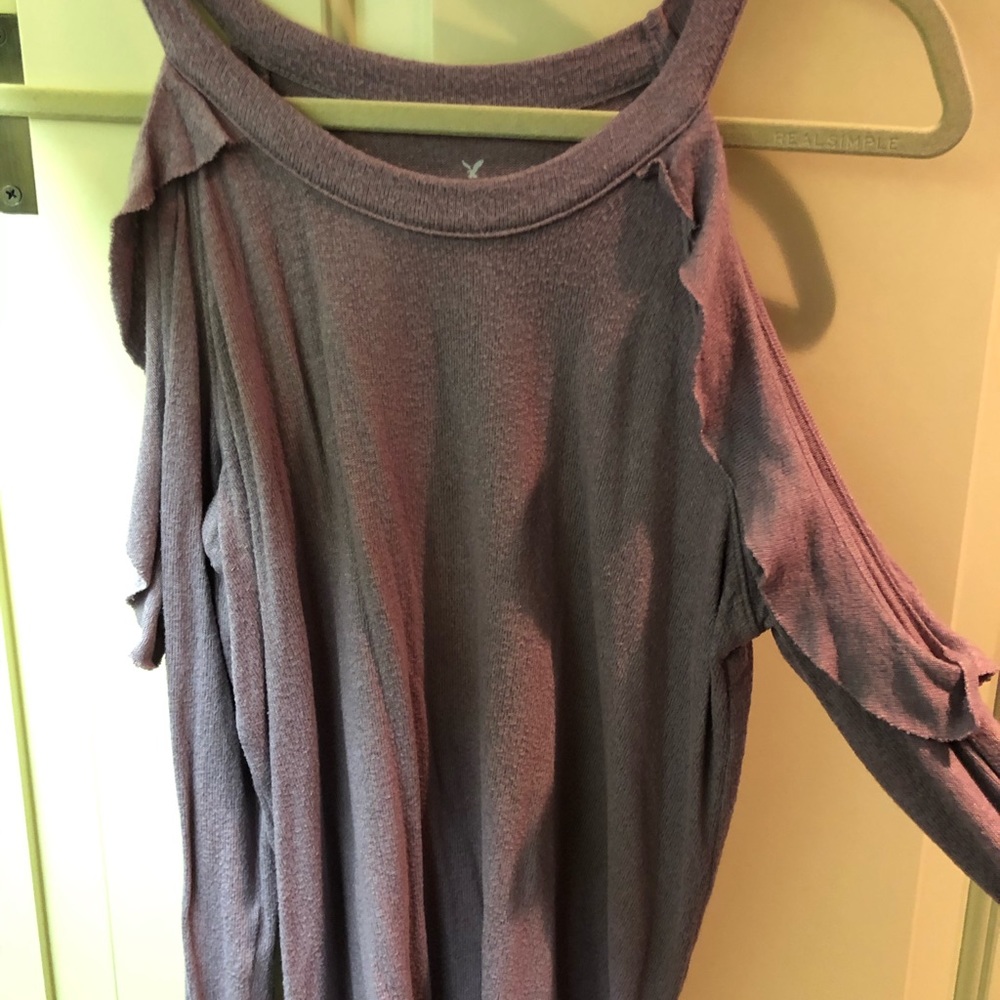 american eagle purple long sleeve sweater